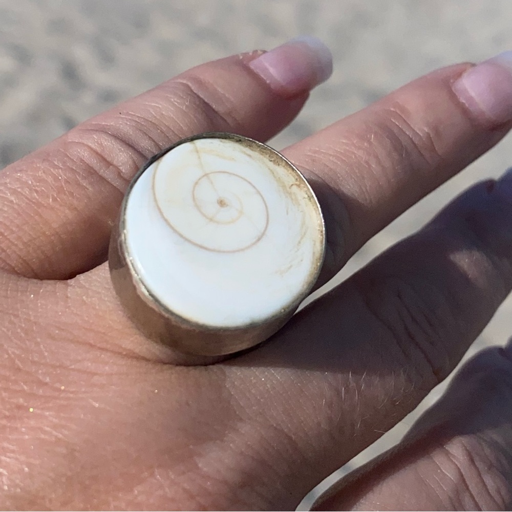 Sale* Shiva sea shell handcrafted sterling silver ring
